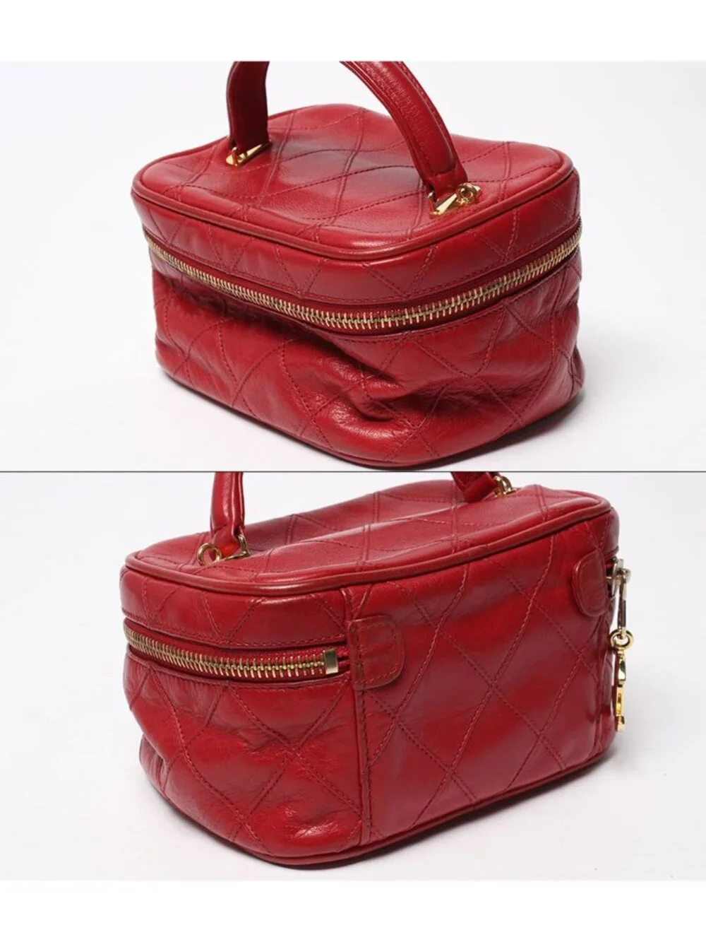 Chanel 2-Way Chain Shoulder Bag Crossbody Vanity Gold